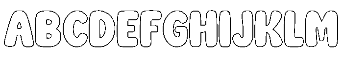 Chunky Playful Outline Font UPPERCASE