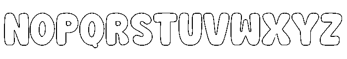 Chunky Playful Outline Font UPPERCASE