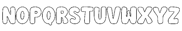 Chunky Playful Outline Font LOWERCASE