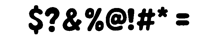 Chunky Plump Font OTHER CHARS