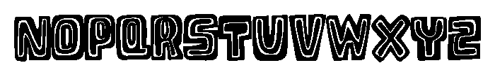 Chunky Retro Outline Co Regular Font LOWERCASE