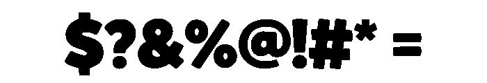 Chunky Sticker Regular Font OTHER CHARS