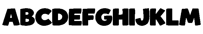 Chunky Sticker Regular Font UPPERCASE