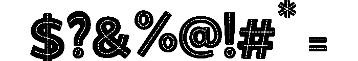 Chunky Stitch Font OTHER CHARS