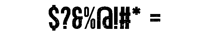 Chunky Texture Regular Font OTHER CHARS