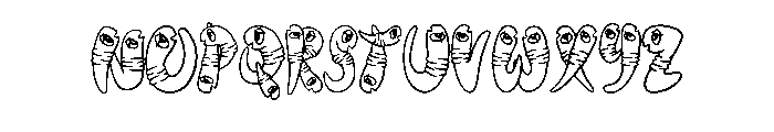 Chunky Worms By Squeeb  Regular Font LOWERCASE