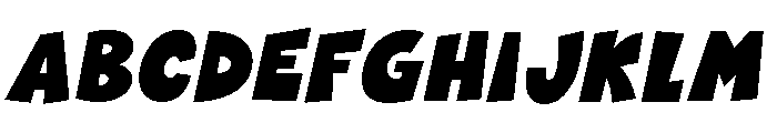 Chunky Zorvy Italic Font UPPERCASE