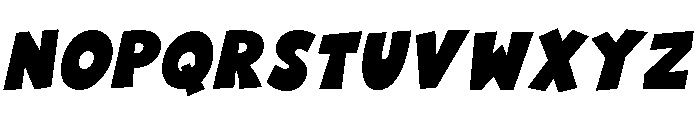 Chunky Zorvy Italic Font UPPERCASE