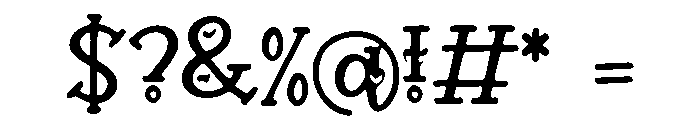 Chunkzilla Font OTHER CHARS