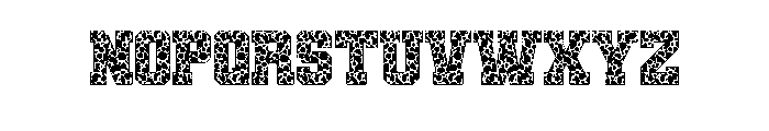 cheetah pattern Font UPPERCASE
