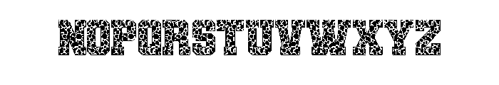 cheetah pattern Font LOWERCASE
