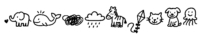 children's scribbles Extra Font OTHER CHARS