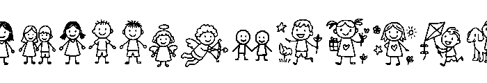 children's scribbles Extra Font UPPERCASE