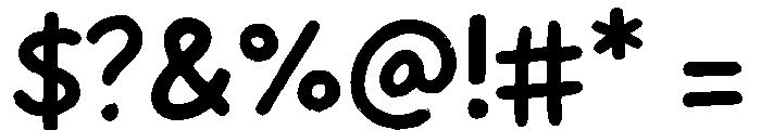 children's scribbles Style 1 Font OTHER CHARS