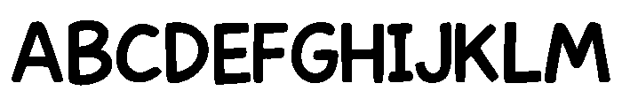 children's scribbles Font UPPERCASE