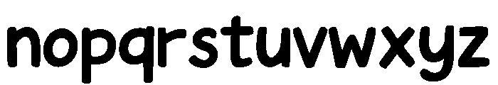 children's scribbles Font LOWERCASE