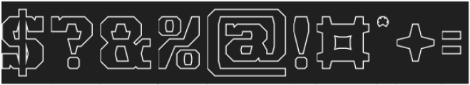 CHANGE EFFECT-Hollow-Inverse otf (400) Font OTHER CHARS