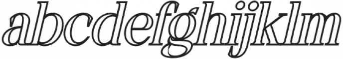 CHELON OUTLINE Italic otf (400) Font LOWERCASE