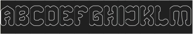 CHUBBY TECH-Hollow-Inverse otf (400) Font UPPERCASE