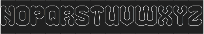 CHUBBY TECH-Hollow-Inverse otf (400) Font UPPERCASE