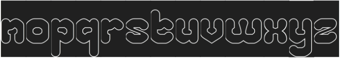 CHUBBY TECH-Hollow-Inverse otf (400) Font LOWERCASE