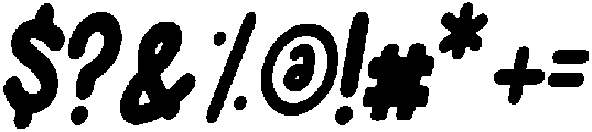 CHUNKY Italic otf (400) Font OTHER CHARS