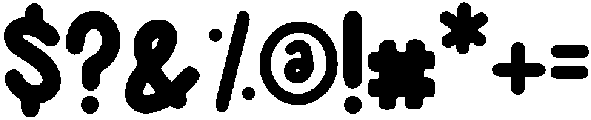 CHUNKY Regular otf (400) Font OTHER CHARS