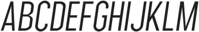 CHUTEROLK Light Italic ttf (300) Font LOWERCASE