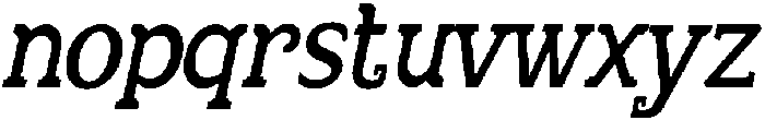Chaak Condensed Oblique ttf (400) Font LOWERCASE