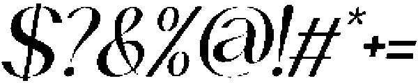 Chairo Bold italic otf (700) Font OTHER CHARS