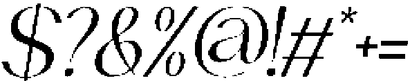 Chairo Italic otf (400) Font OTHER CHARS