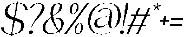 Chairo Light italic otf (300) Font OTHER CHARS