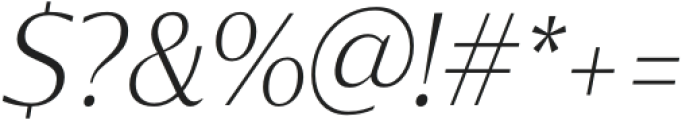 Chakai Alt Light Italic otf (300) Font OTHER CHARS