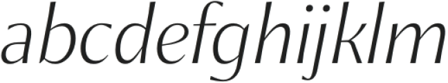 Chakai Alt Light Italic otf (300) Font LOWERCASE