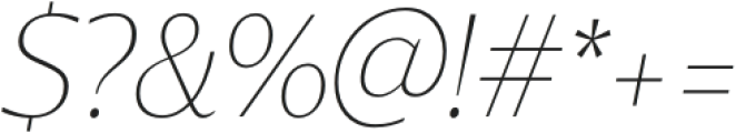 Chakai Alt Thin Italic otf (100) Font OTHER CHARS