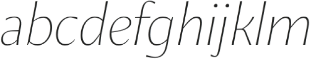 Chakai Alt Thin Italic otf (100) Font LOWERCASE