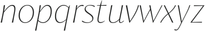 Chakai Alt Thin Italic otf (100) Font LOWERCASE