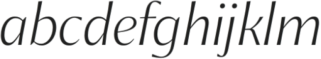 Chakai Light Italic otf (300) Font LOWERCASE