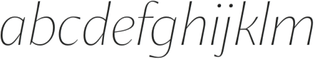 Chakai Thin Italic otf (100) Font LOWERCASE