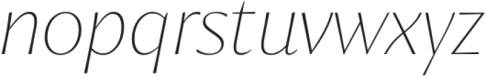 Chakai Thin Italic otf (100) Font LOWERCASE