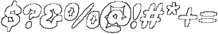 Chalen Pixel Outline otf (400) Font OTHER CHARS