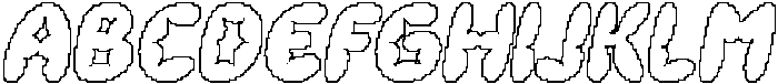 Chalen Pixel Outline otf (400) Font UPPERCASE