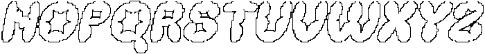 Chalen Pixel Outline otf (400) Font UPPERCASE