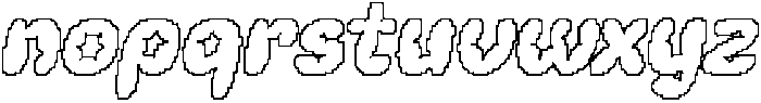 Chalen Pixel Outline otf (400) Font LOWERCASE