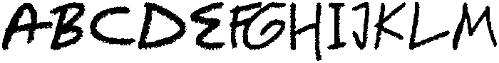 Chalkish Regular otf (400) Font UPPERCASE