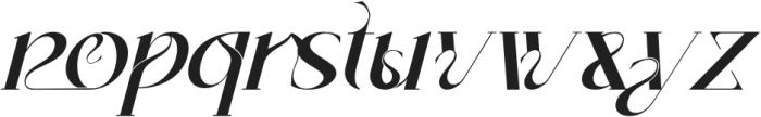 Challenge shattered regular italic otf (400) Font LOWERCASE