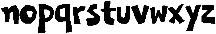 Chaos Block Regular otf (400) Font LOWERCASE