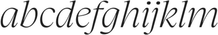 Charlea Extra Light Italic otf (200) Font LOWERCASE