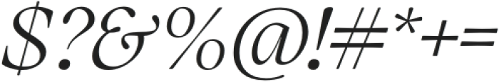 Charlea Light Italic otf (300) Font OTHER CHARS