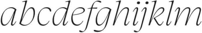 Charlea Thin Italic otf (100) Font LOWERCASE
